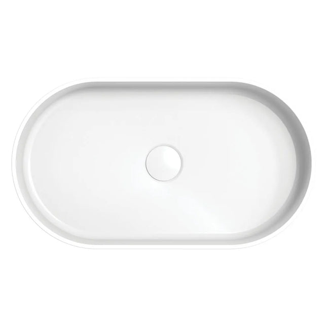 Fienza Minka Pill Solid Surface Above Counter Basin, Matte White
