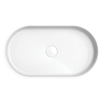 Fienza Minka Pill Solid Surface Above Counter Basin, Matte White