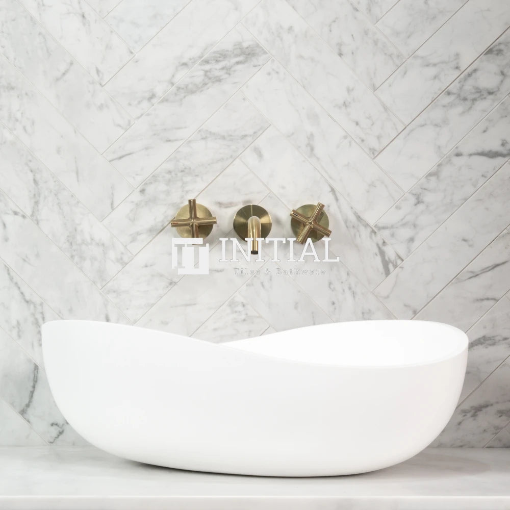 Wave Above Counter Basin, Oval, 600X370X210, Gloss White , Default Title