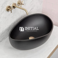 Wave Above Counter Basin, Oval, 600X370X210, Matte Black ,