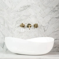Wave Above Counter Basin, Oval, 600X370X210, Matte White , Default Title
