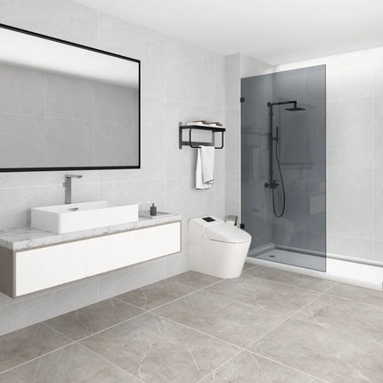 Single Frameless Fixed Panel Shower Screen 10mm Tinted Glass 900-1200 X 2000mm
