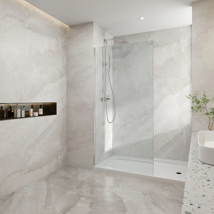 Wall Channel Single Panel Shower Screen 10mm 900-1200 X 2000mm