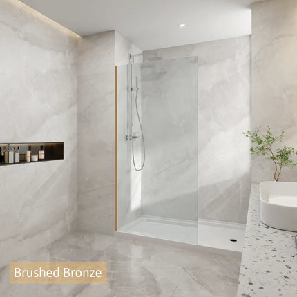Wall Channel Single Panel Shower Screen 10mm 900-1200 X 2000mm