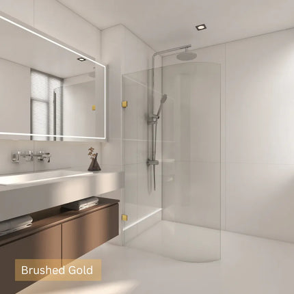 Single Frameless Shower Screen 10mm Bend Glass 800-1100X2100mm