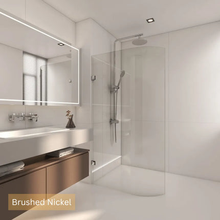 Single Frameless Shower Screen 10mm Bend Glass 900-1100X2100mm