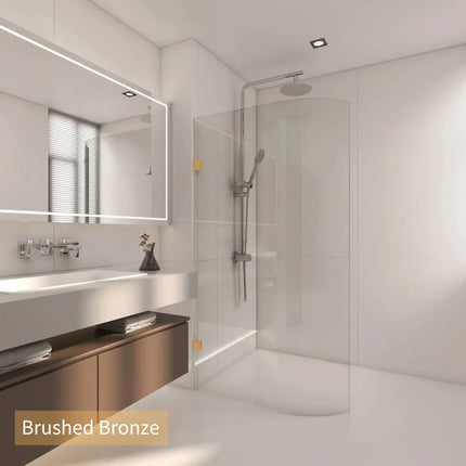 Single Frameless Shower Screen 10mm Bend Glass 900-1100X2100mm