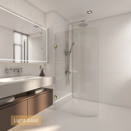 Single Frameless Shower Screen 10mm Bend Glass 900-1100X2100mm