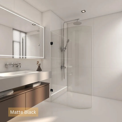 Single Frameless Shower Screen 10mm Bend Glass 900-1100X2100mm