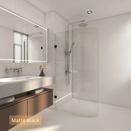 Single Frameless Shower Screen 10mm Bend Glass 800-1100X2100mm