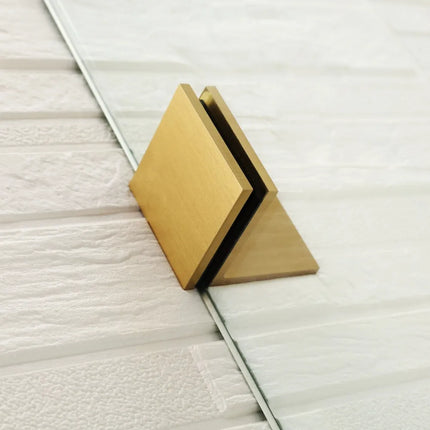 800-1200 X 2000mm Square Frameless Hinge Door with Return Panel adjustable 10mm Glass Brushed Gold