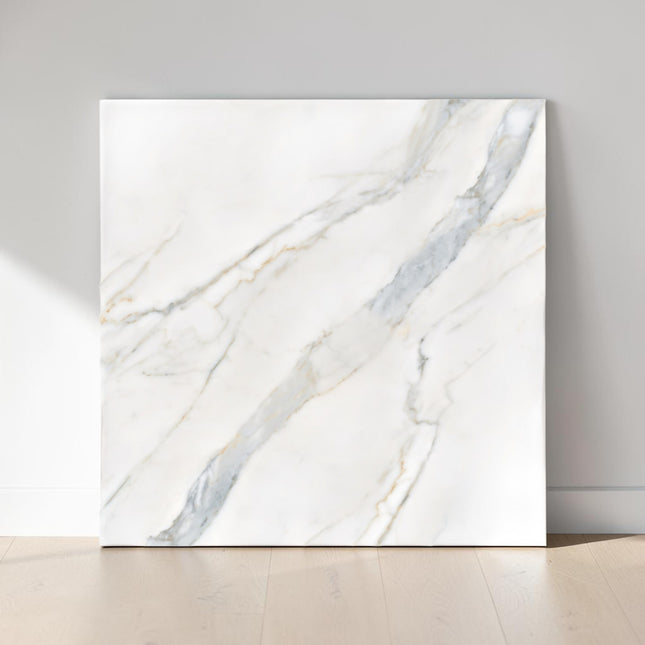 Marble Look Tile Calacatta Gold 600X600 Soft Matte / Polished ,