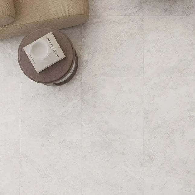 Travertine Look Tile Capi Silver Smooth Grip ,