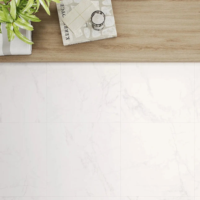 Marble Look Tile Cirrus Silk Grey Matt ,
