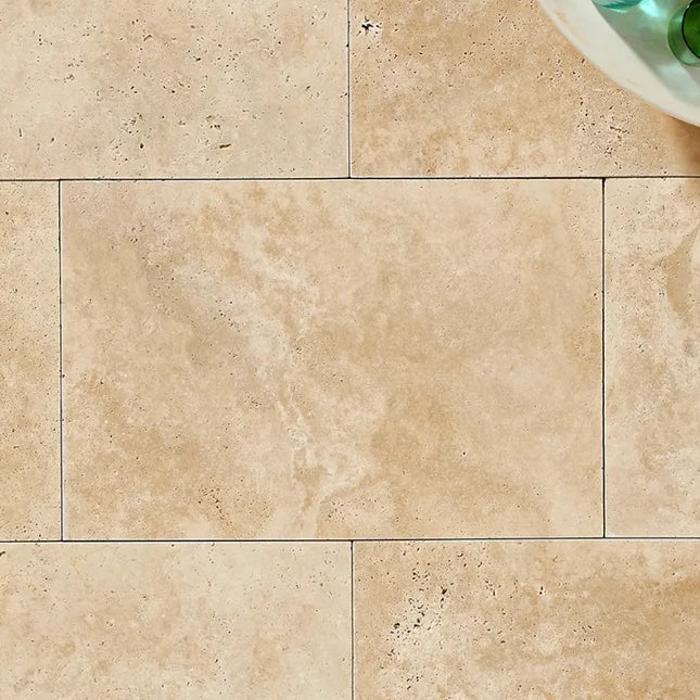 Outdoor Stone Premium Classic Travertine Tumbled Tile 610X406X12mm