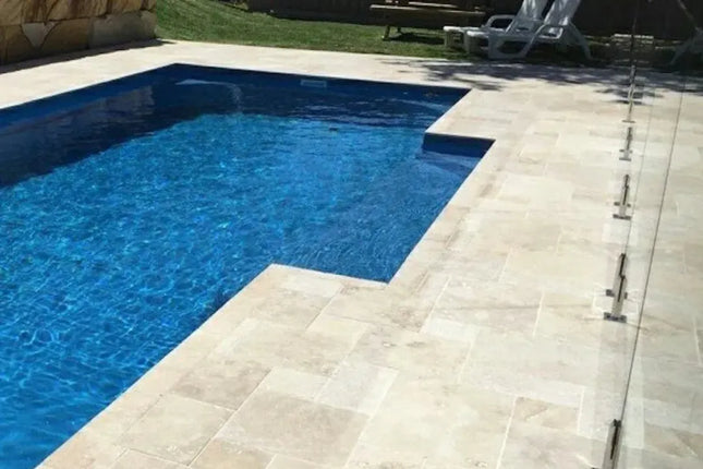 Outdoor Stone Premium Classic Travertine Tumbled Drop Edge 610X406X40/20 ∣ 610X406X70/30mm