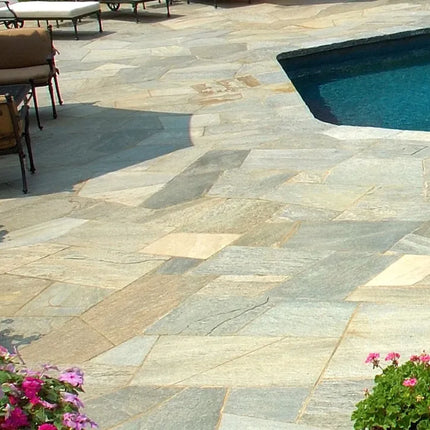 Crazy Paving Gama Limestone Irregular Sizes 250~600mm