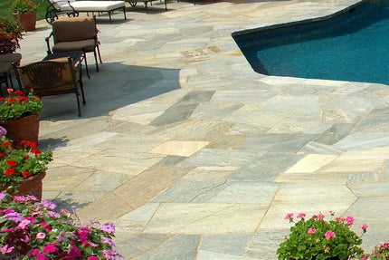 Crazy Paving Gama Limestone Irregular Sizes 250~600mm