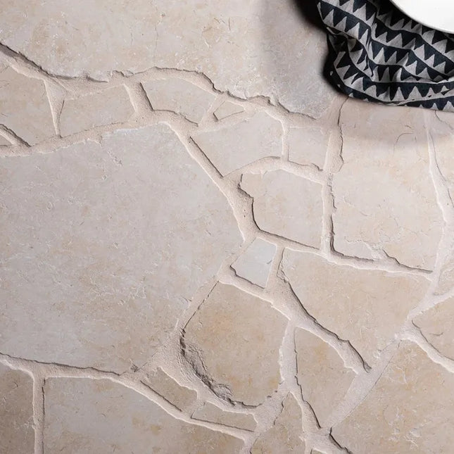 Outdoor Stone Crazy Paving Pally Limestone Random Sizes 20~30mm