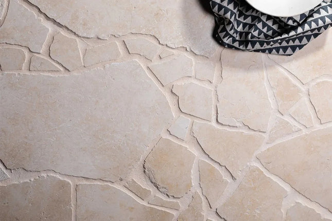Outdoor Stone Crazy Paving Pally Limestone Random Sizes 20~30mm