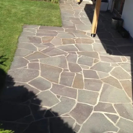 Outdoor Stone Crazy Paving Puro Porphyry Random Sizes 20mm
