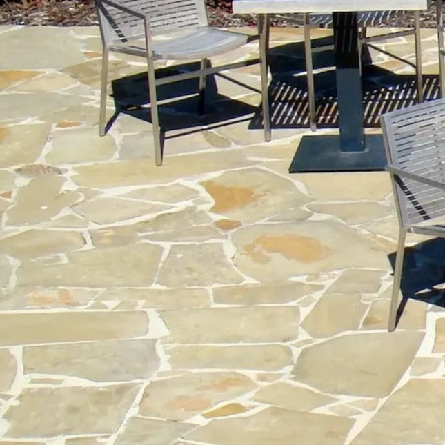 Outdoor Stone Crazy Paving Sicily Beige Limestone 200~600X15~30mm