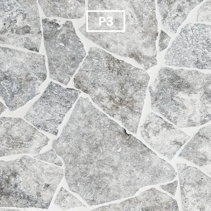 Outdoor Stone Crazy Paving Silver Travertine 250~600X20mm