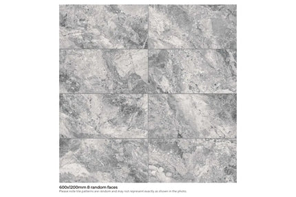 In/Out Travertine Look Windy Antracite 600X1200