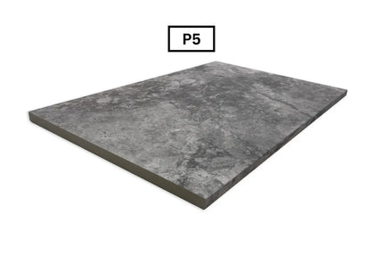 In/Out Travertine Look Windy Antracite Bullnose Pencil Edge 400X600X20