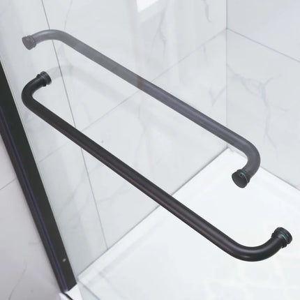 Frameless By-passing Sliding Doors Shower Screen 1180-1800 X 2000mm Matte Black