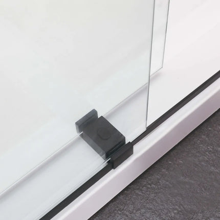 Frameless By-passing Sliding Doors Shower Screen 1180-1800 X 2000mm Matte Black