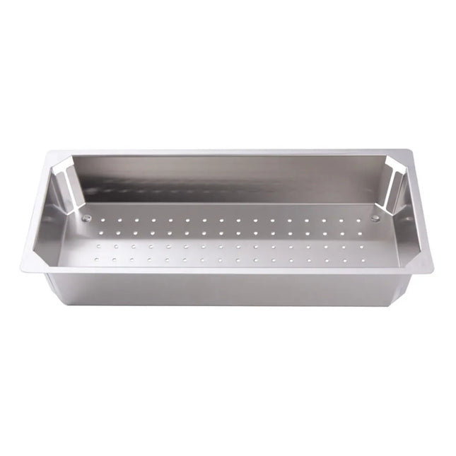 Stainless Steel Rectangle Colander Tray 416 X 240 X 75mm