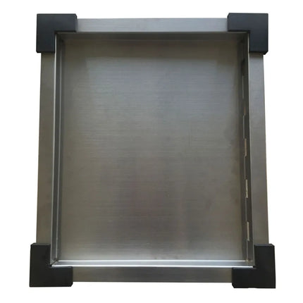 Stainless Steel Rectangle Colander Tray with Side Holes 430 X 370 X 30mm