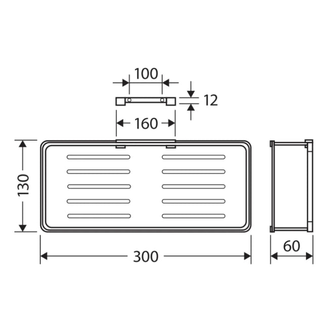 Fienza Koko 300mm Chrome Shower Shelf ,