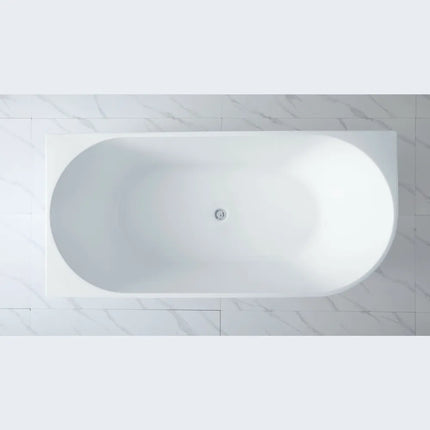 Victoria Gloss White Corner Bathtub with No Overflow 1500X750X580