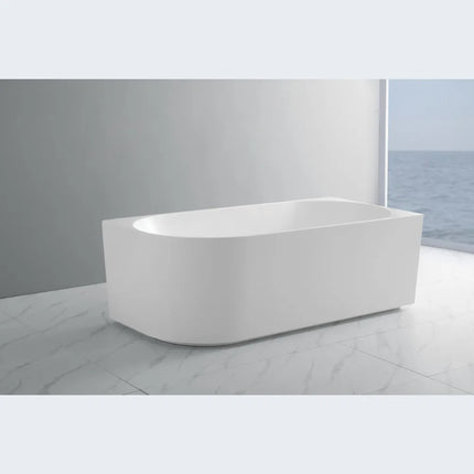 Victoria Gloss White Corner Bathtub with No Overflow 1500X750X580