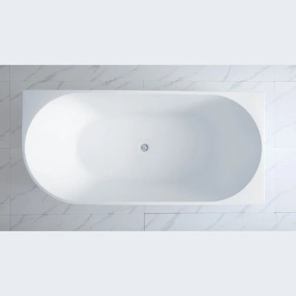 Victoria Gloss White Corner Bathtub with No Overflow 1500X750X580