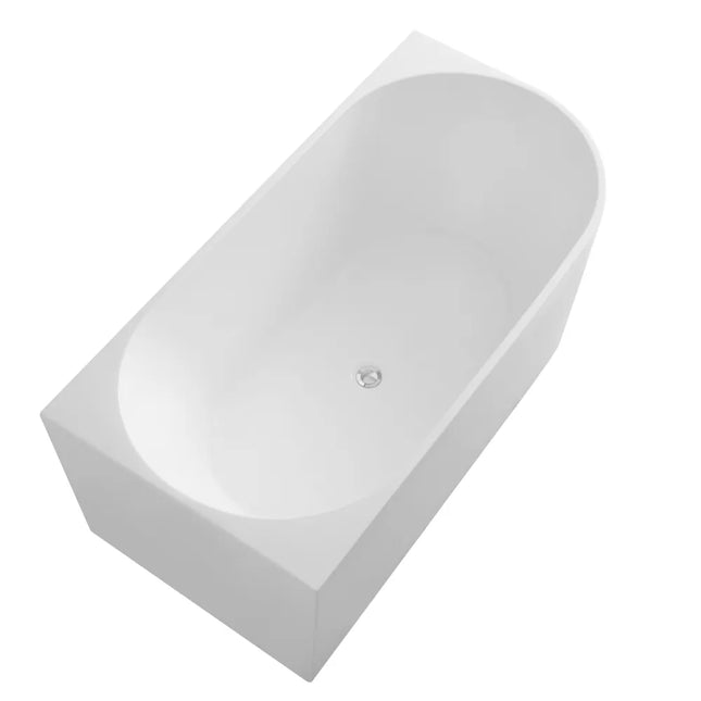 Victoria Matt White Corner Bathtub with No Overflow 1700X780X585