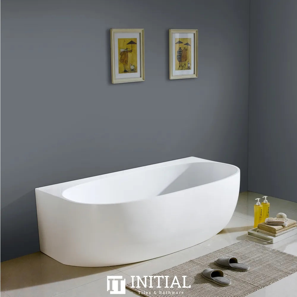 Eti 1700 Back To Wall Bathtub Matte White Non-Over Flow 1700X885X555 ,