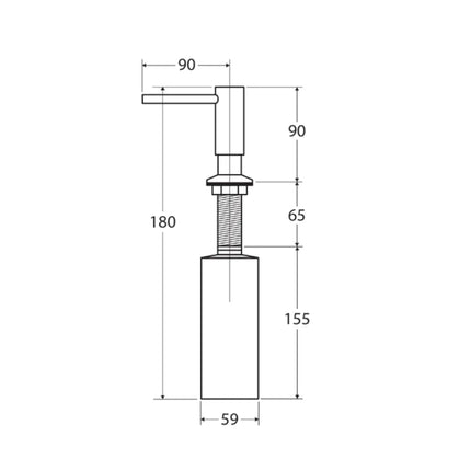 Fienza Isabella Bench Mounted Chrome Soap Despenser ,
