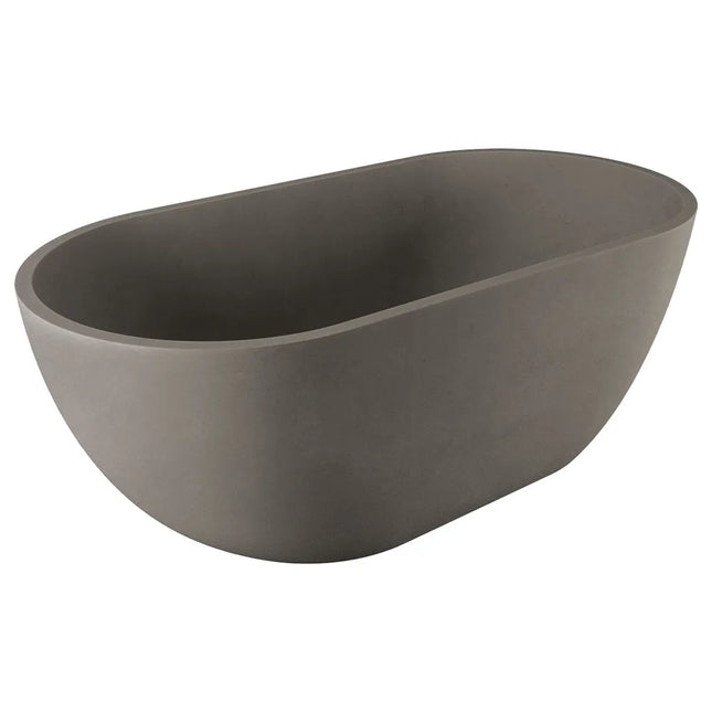 Fienza Jada Concrete Freestanding Bath, 1500mm, Warm Grey