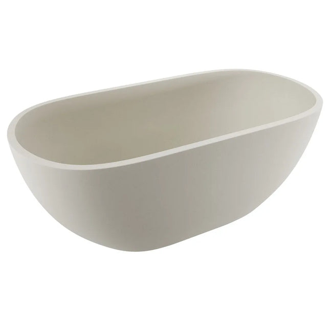Fienza Jada Concrete Freestanding Bath, 1500mm, Warm White