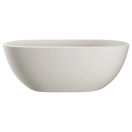 Fienza Jada Concrete Freestanding Bath, 1500mm, Warm White