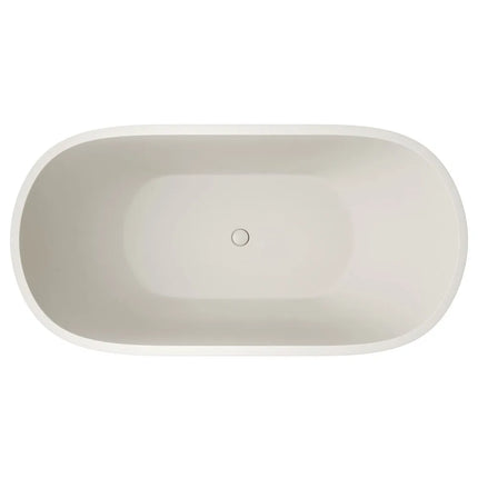 Fienza Jada Concrete Freestanding Bath, 1500mm, Warm White