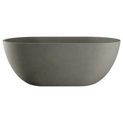 Fienza Jada Concrete Freestanding Bath, 1500mm, Warm Grey