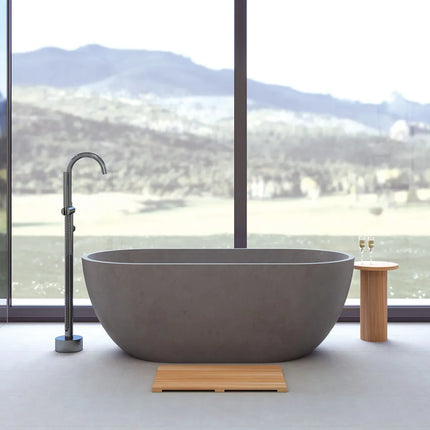 Fienza Jada Concrete Freestanding Bath, 1500mm, Warm Grey