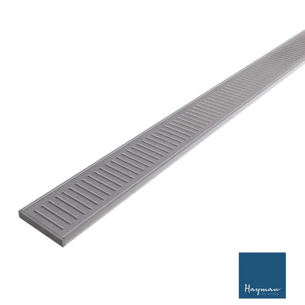 Grate 14mm Depth Linear Aluminium Drain Brushed Nickel 76mm Outlet 1000~3000mm