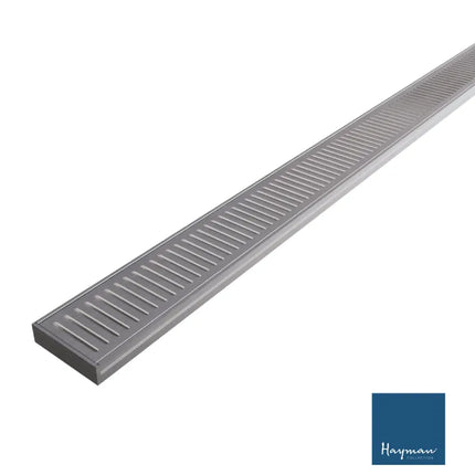 Grate 26mm Depth Linear Aluminium Drain Brushed Nickel 76mm Outlet 1000~3000mm