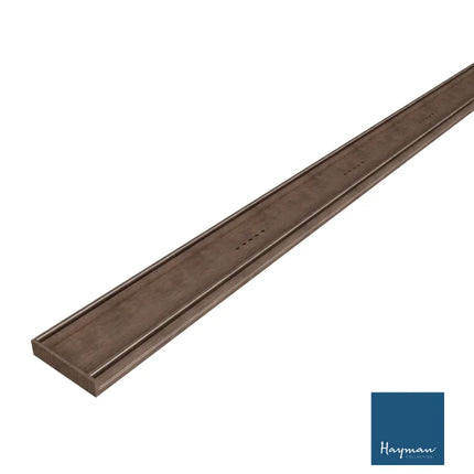 Tile-In 21mm Depth Linear Aluminium Drain Brushed Copper 76mm Outlet 1000~3000mm