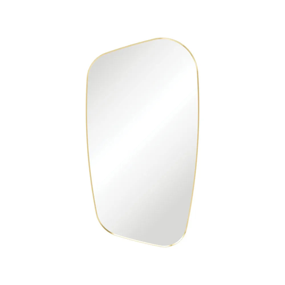 Fienza Capriccio Asymmetrical Framed Mirror Brass Gold ,